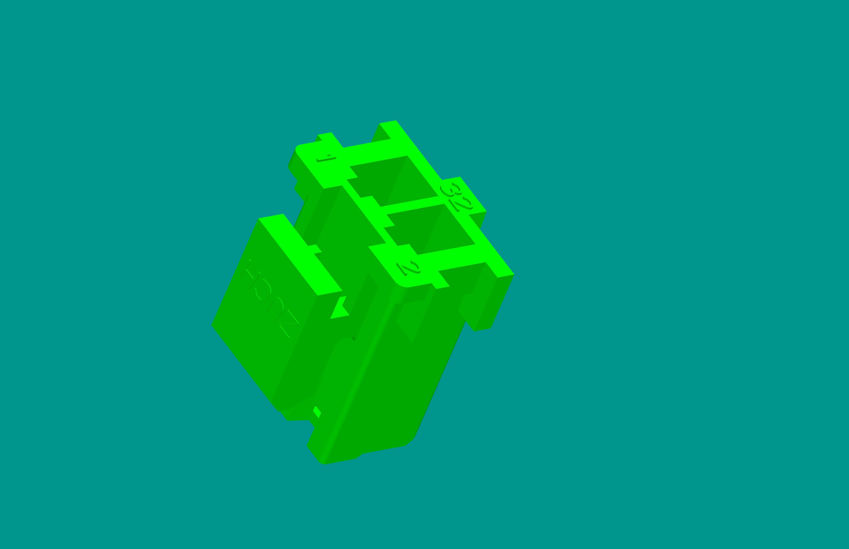 XH帶反扣塑件-2Y綠色