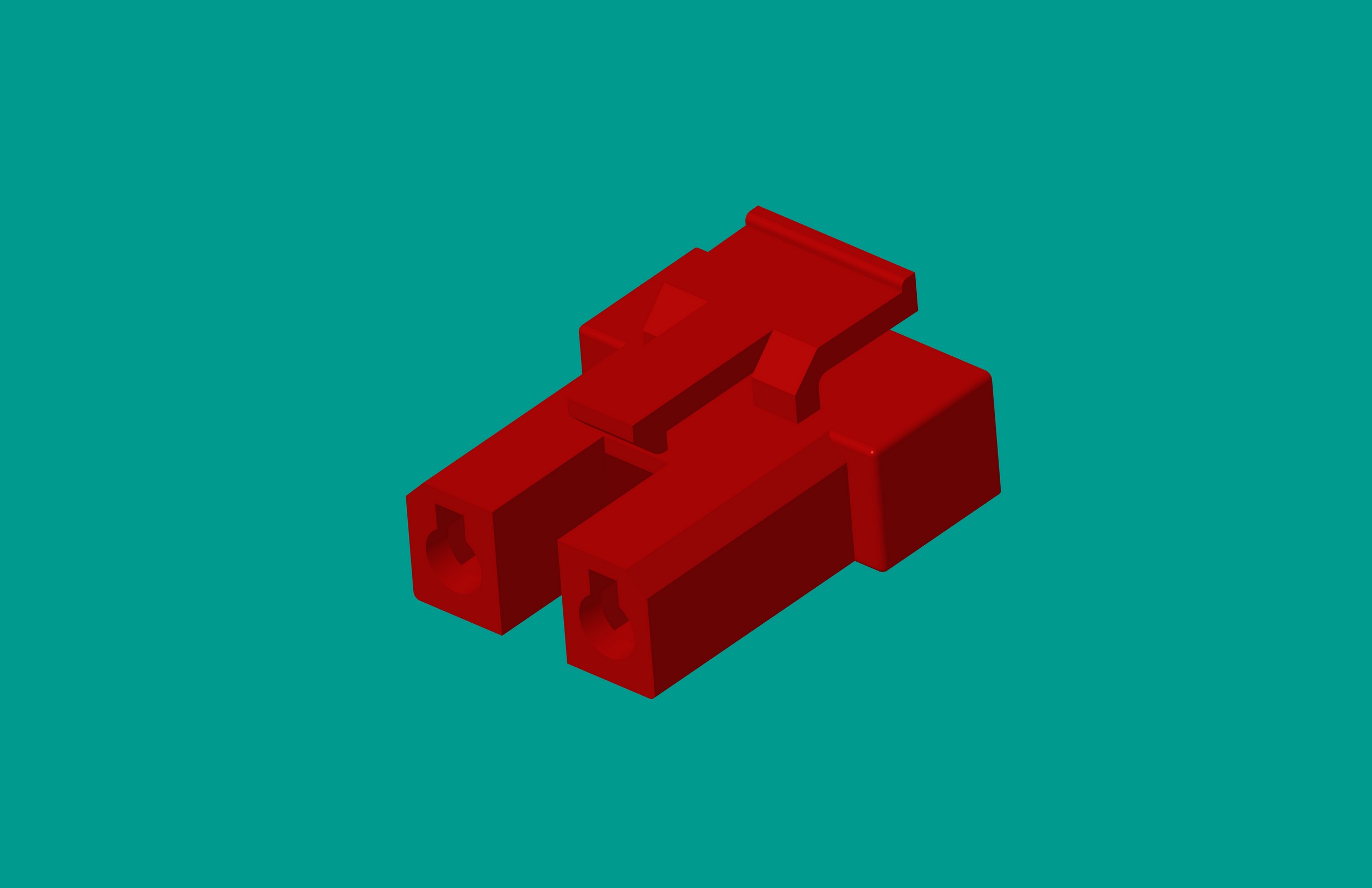 2.1洗衣機(jī)塑件-2孔紅色