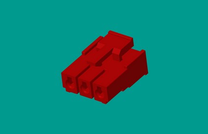 2.1洗衣機塑件-3孔暗紅色-高灼熱絲