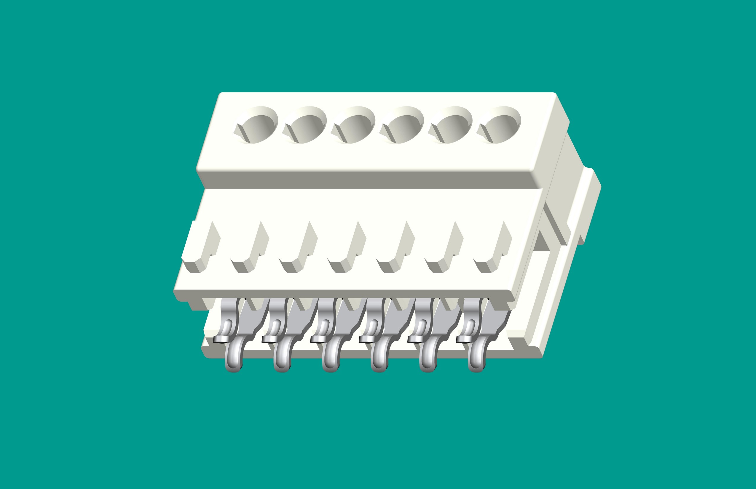 RAST2.5孔座6位-高灼熱絲